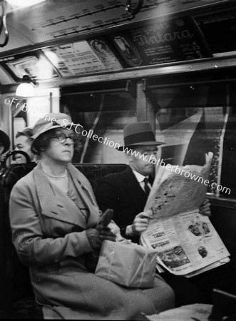 PASSENGERS IN TUBE  PICADILLY LINE